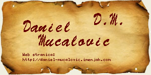 Daniel Mučalović vizit kartica